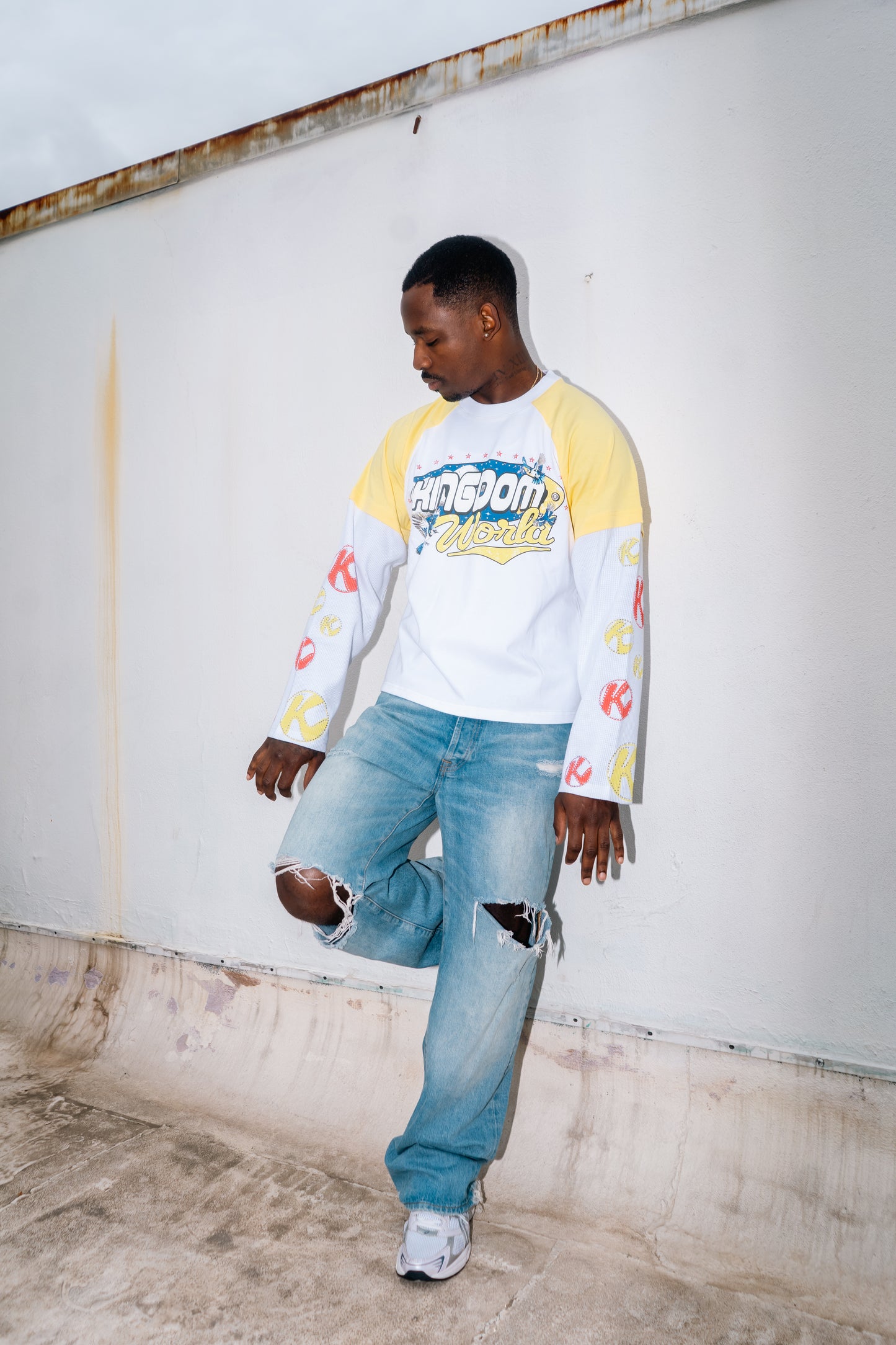 Rhinestone Thermal Longsleeve Raglan Tee