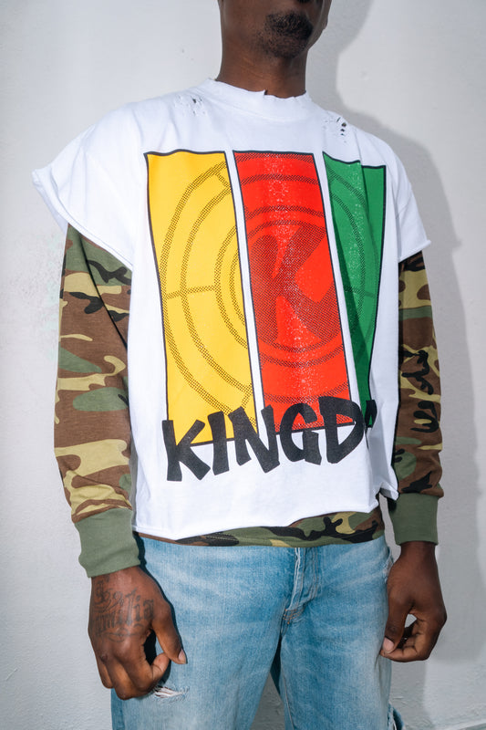 Double Layer Target Camo Oversized Longsleeve Tee